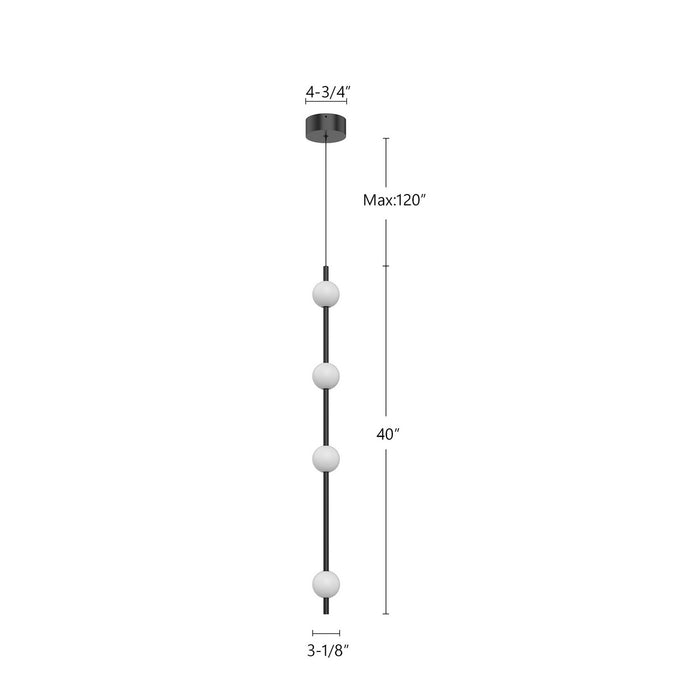 Kuzco Lighting PD14740-BK LED Pendant, Black