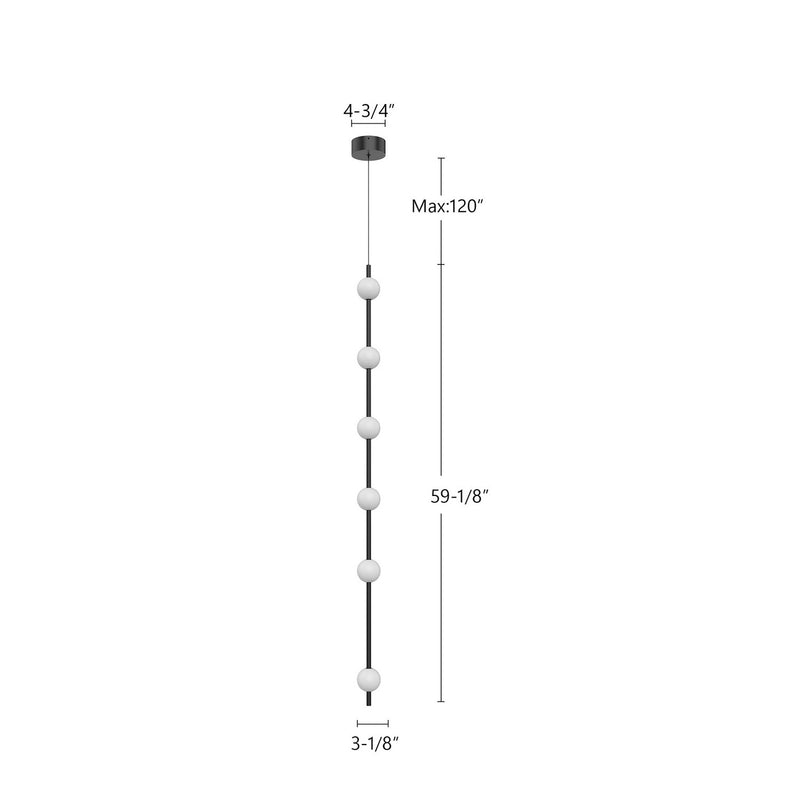 Kuzco Lighting PD14760-BK LED Pendant, Black