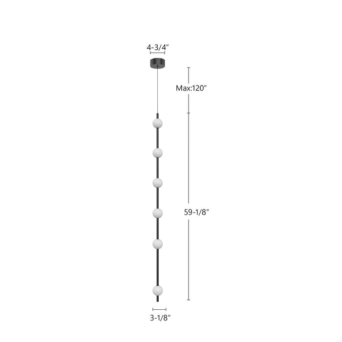 Kuzco Lighting PD14760-BK LED Pendant, Black