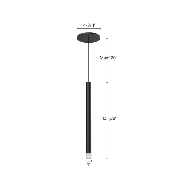 Kuzco Lighting PD15415-BK LED Pendant, Black