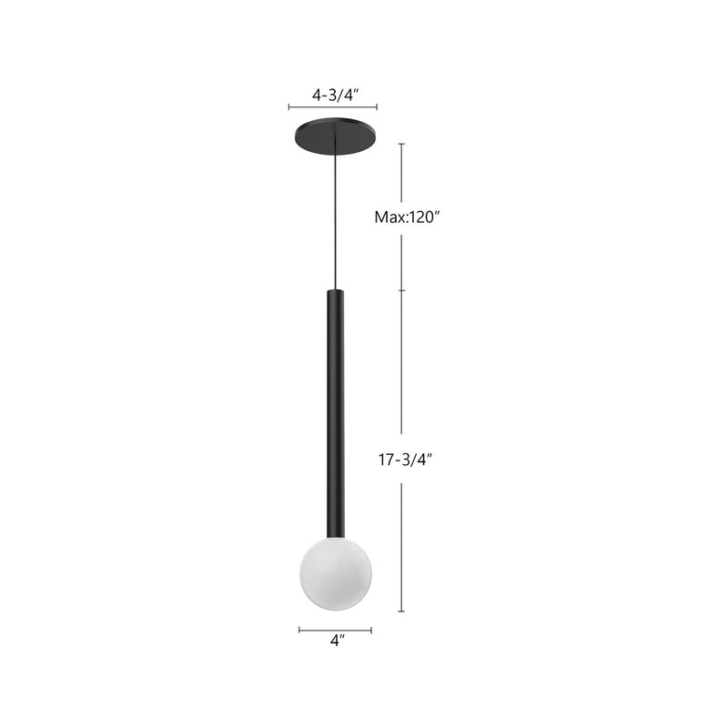 Kuzco Lighting PD15518-BK LED Pendant, Black