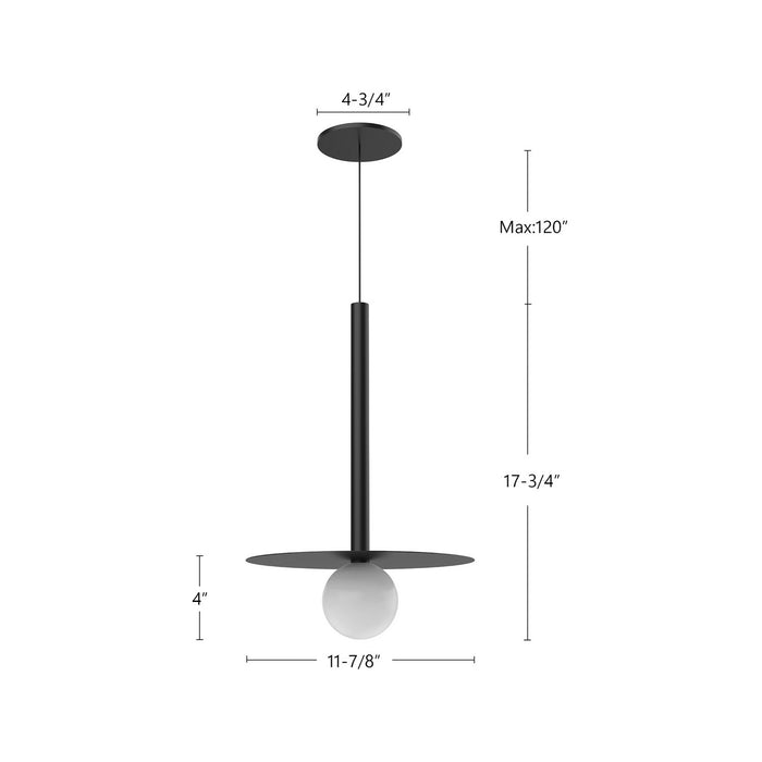 Kuzco Lighting PD15519-BK LED Pendant, Black