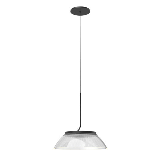 Kuzco Lighting PD51612-BK/LG LED Pendant, Black/Clear Acrylic Light Guide