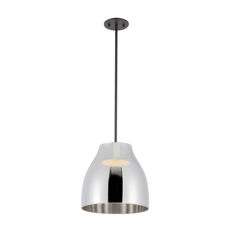 Kuzco Lighting PD62012-BK/CH LED Pendant, Black/Chrome