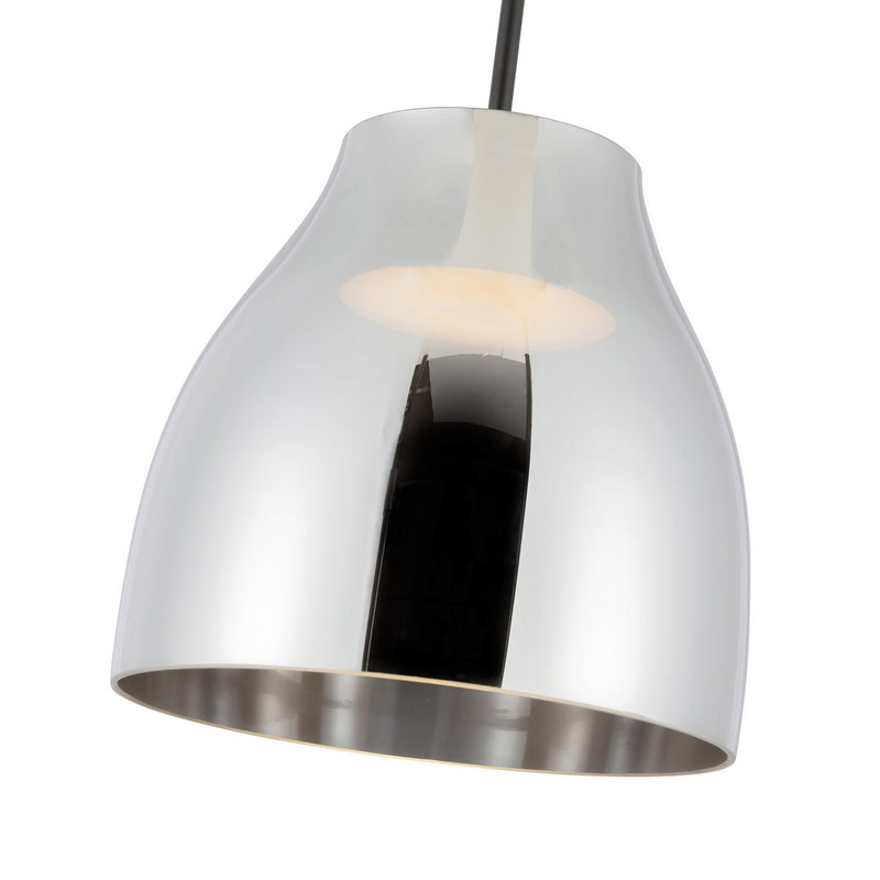 Kuzco Lighting PD62012-BK/CH LED Pendant, Black/Chrome