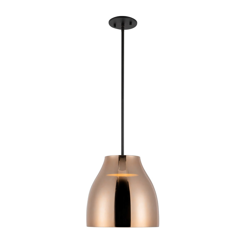 Kuzco Lighting PD62012-BK/CP LED Pendant, Black/Copper