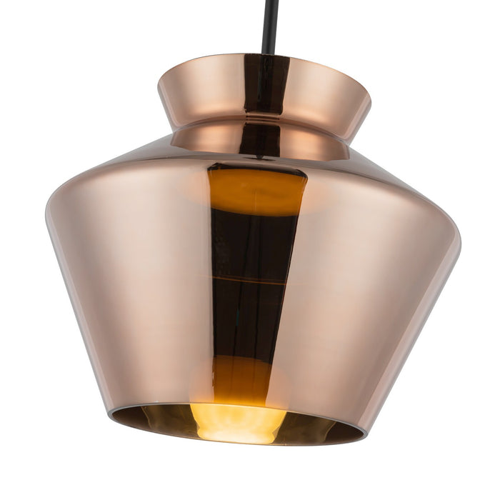 Kuzco Lighting PD62013-BK/CP LED Pendant, Black/Copper