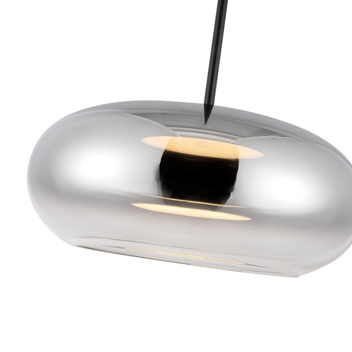Kuzco Lighting PD62014-BK/CH LED Pendant, Black/Chrome