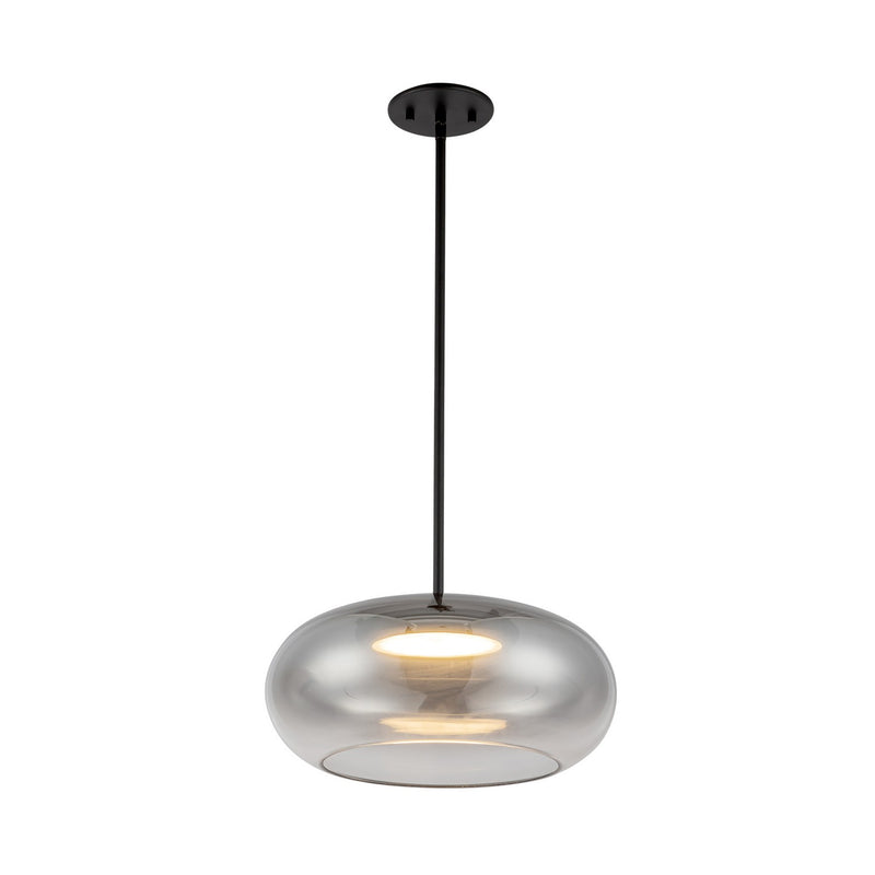 Kuzco Lighting PD62014-BK/SM LED Pendant, Black/Smoked