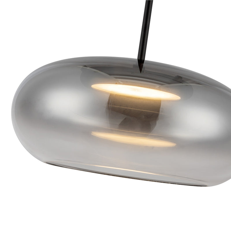 Kuzco Lighting PD62014-BK/SM LED Pendant, Black/Smoked