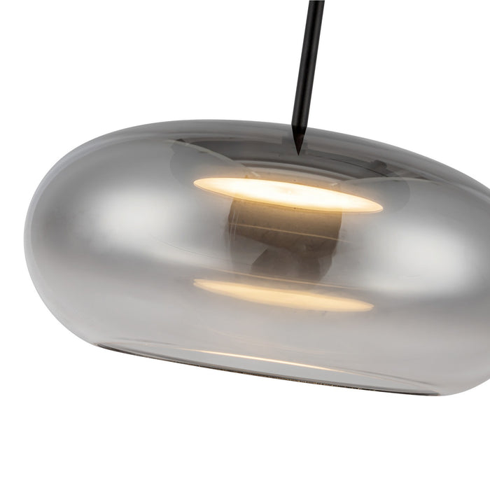Kuzco Lighting PD62014-BK/SM LED Pendant, Black/Smoked