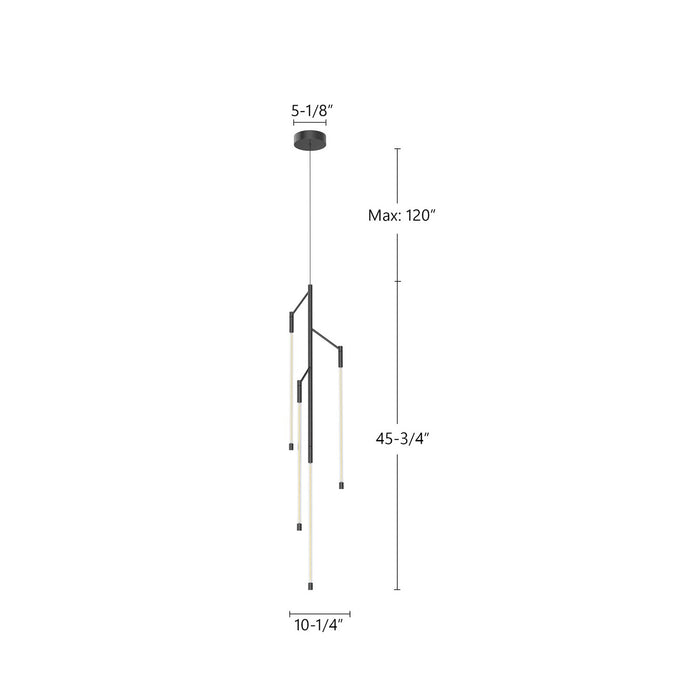 Kuzco Lighting PD74746-BK LED Pendant, Black