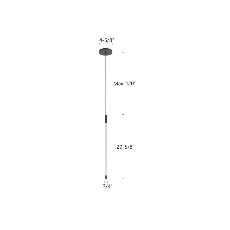 Kuzco Lighting PD75021-BK LED Pendant, Black