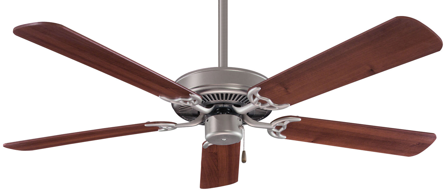 Minka Aire F547-BS/DW 52" Ceiling Fan, Brushed Steel W/ Dark Walnut