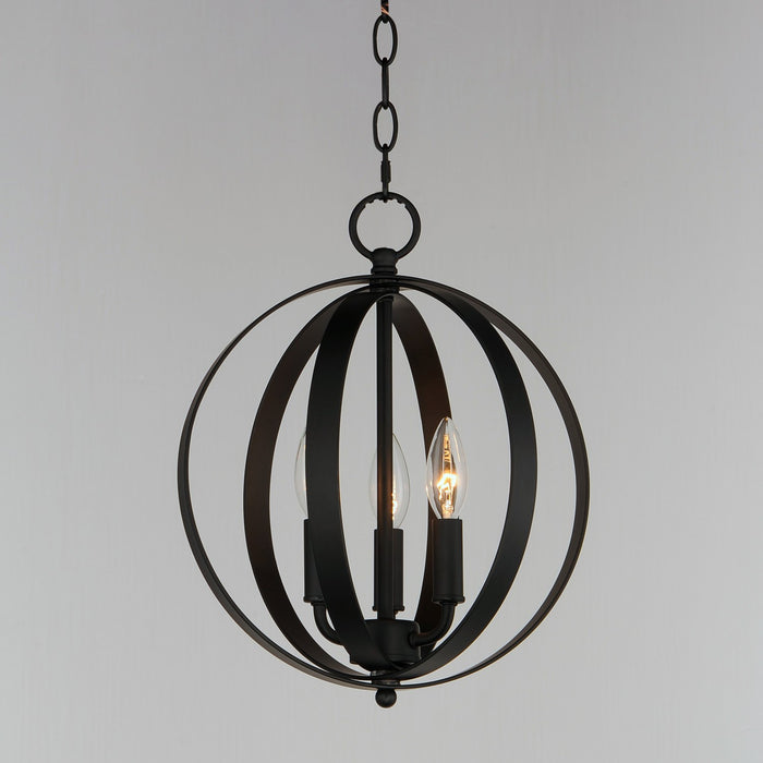 Maxim 10030BK Three Light Chandelier, Black