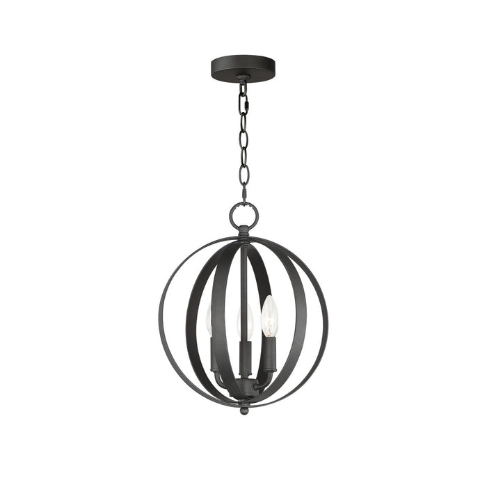 Maxim 10030BK Three Light Chandelier, Black