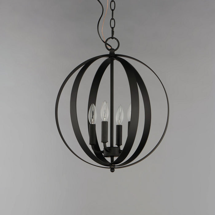 Maxim 10031BK Four Light Chandelier, Black