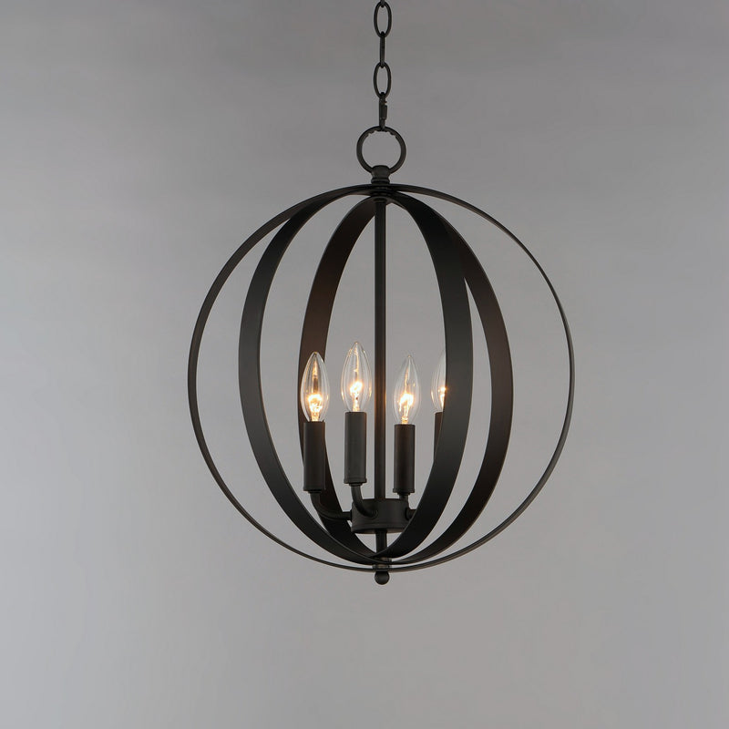 Maxim 10031BK Four Light Chandelier, Black