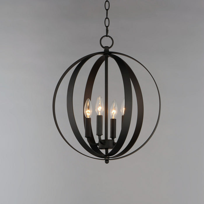 Maxim 10031BK Four Light Chandelier, Black