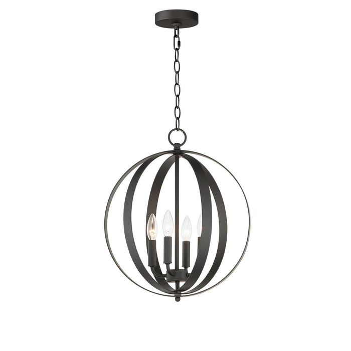 Maxim 10031BK Four Light Chandelier, Black