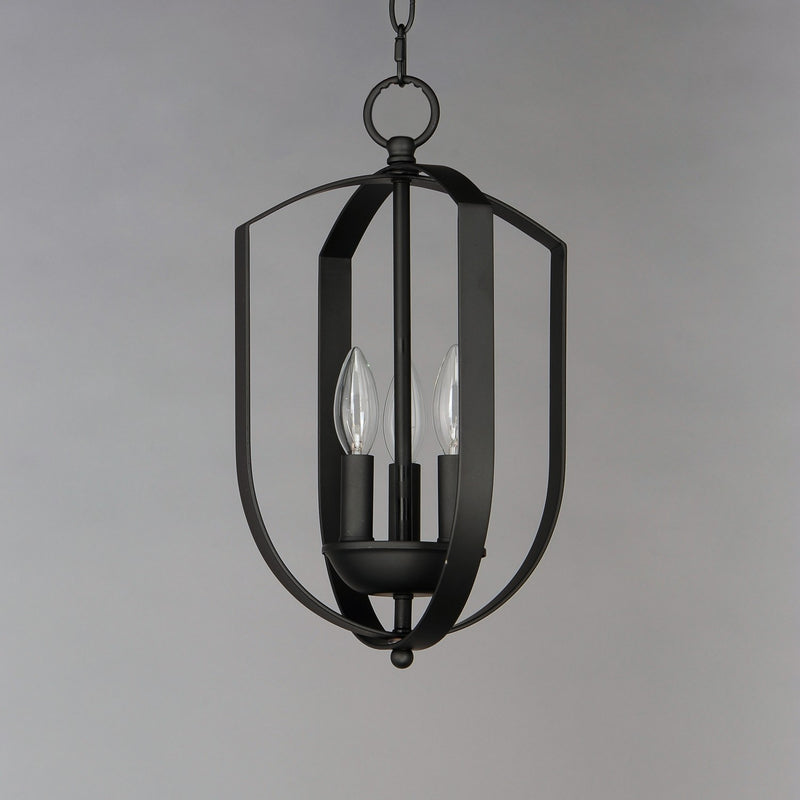Maxim 10033BK Three Light Chandelier, Black