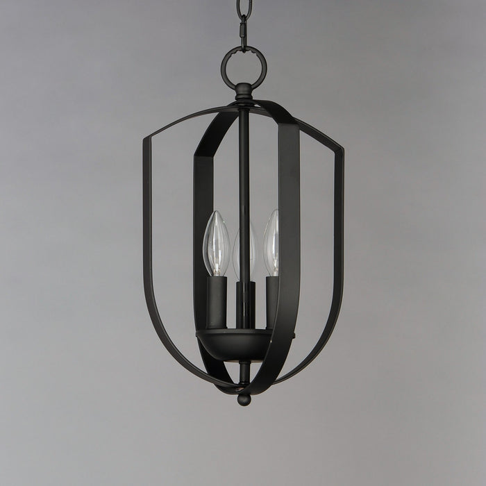 Maxim 10033BK Three Light Chandelier, Black