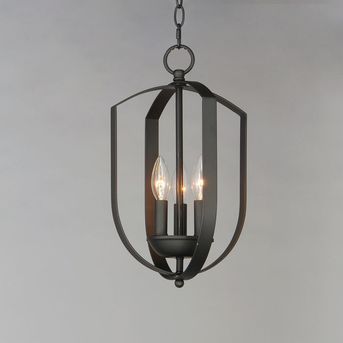 Maxim 10033BK Three Light Chandelier, Black