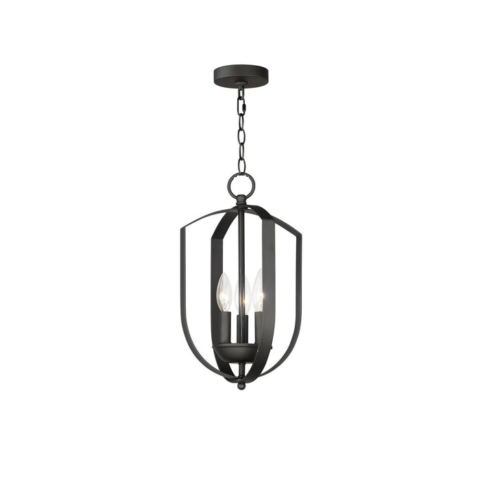 Maxim 10033BK Three Light Chandelier, Black