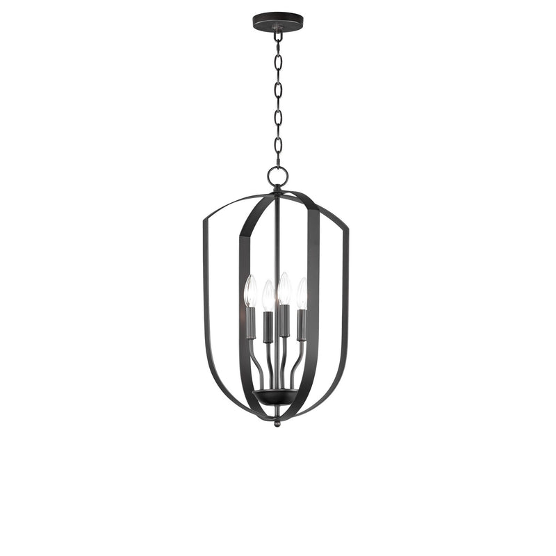 Maxim 10034BK Four Light Chandelier, Black