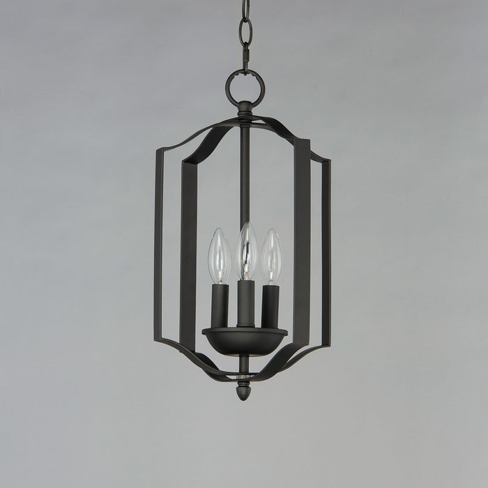 Maxim 10035BK Three Light Chandelier, Black