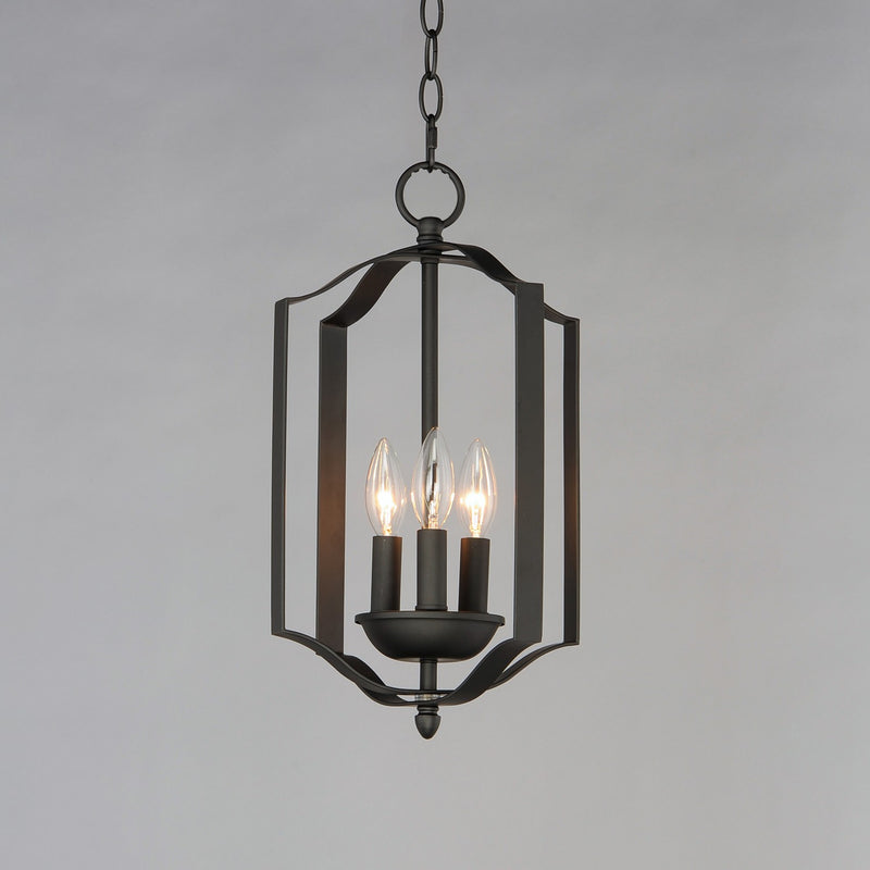 Maxim 10035BK Three Light Chandelier, Black