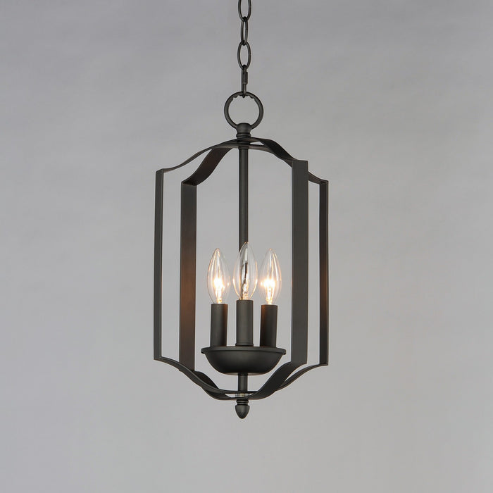 Maxim 10035BK Three Light Chandelier, Black