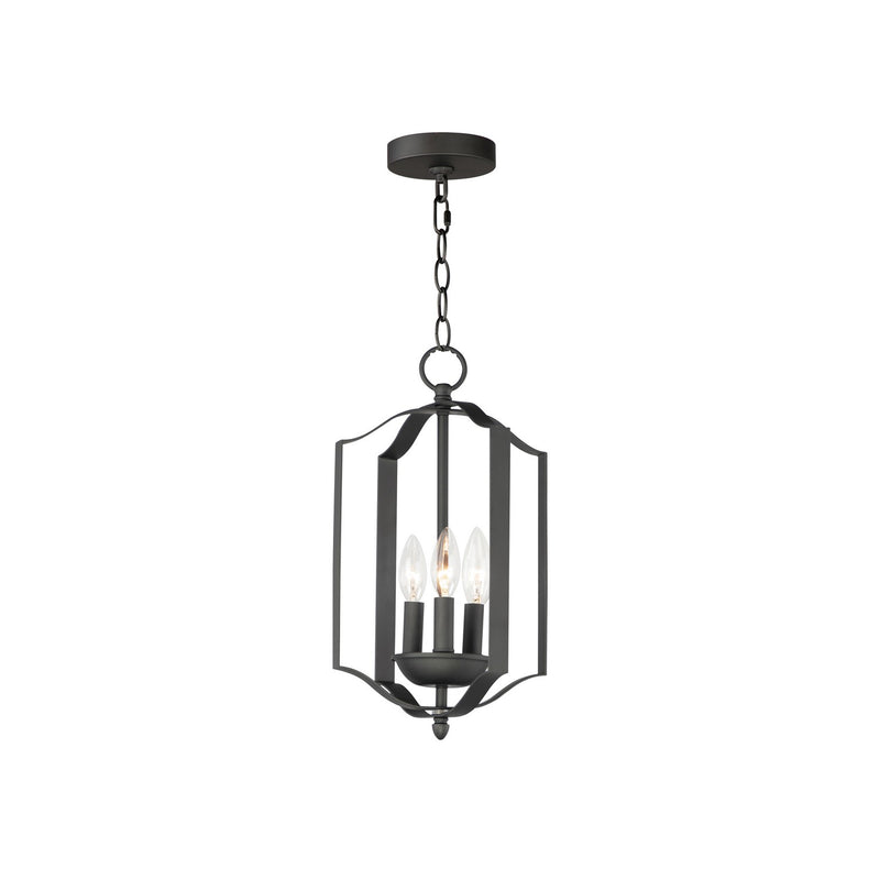 Maxim 10035BK Three Light Chandelier, Black