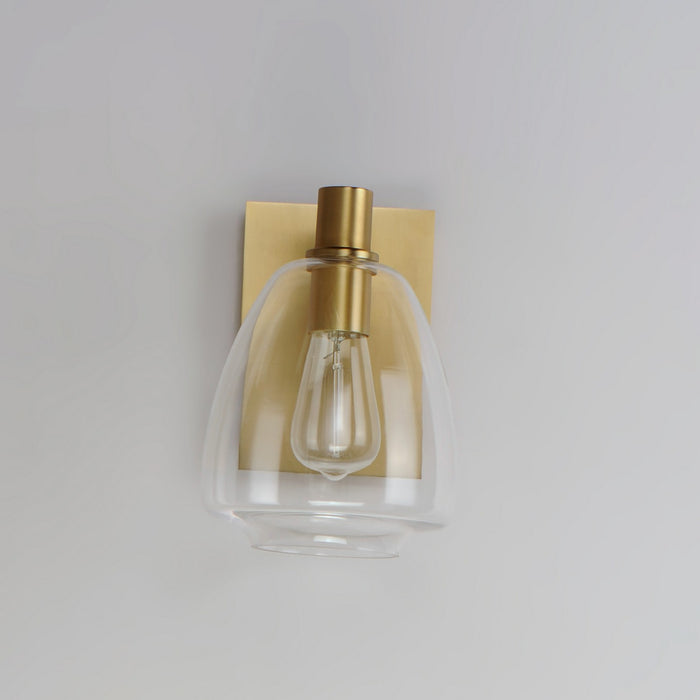 Maxim 11111CLSBR One Light Wall Sconce, Satin Brass