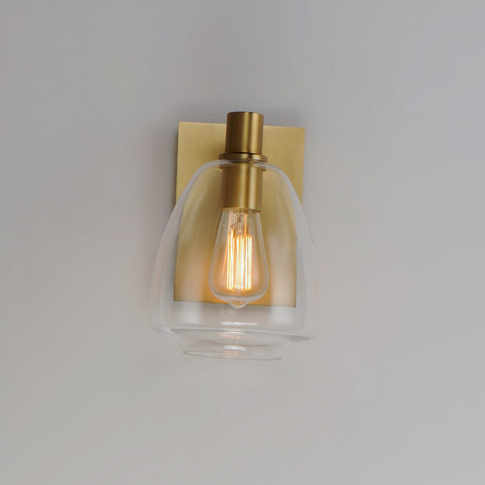 Maxim 11111CLSBR One Light Wall Sconce, Satin Brass