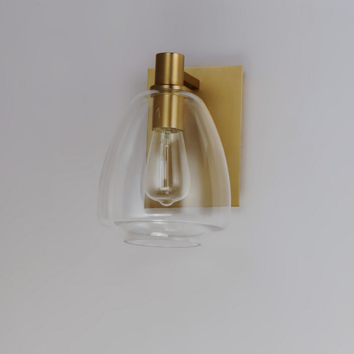 Maxim 11111CLSBR One Light Wall Sconce, Satin Brass