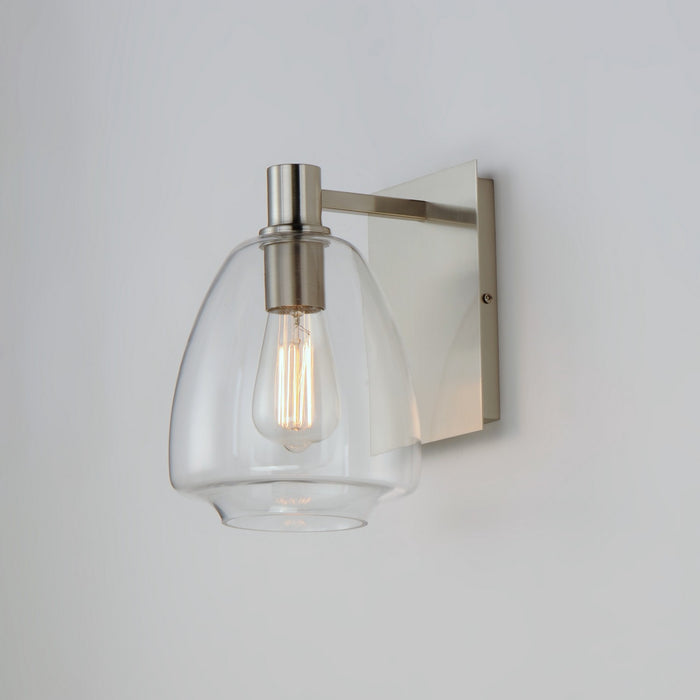 Maxim 11111CLSN One Light Wall Sconce, Satin Nickel