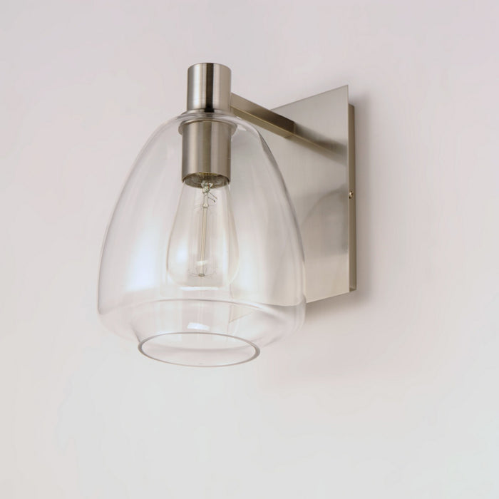 Maxim 11111CLSN One Light Wall Sconce, Satin Nickel