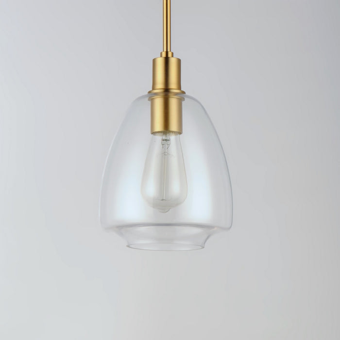 Maxim 11112CLSBR One Light Pendant, Satin Brass