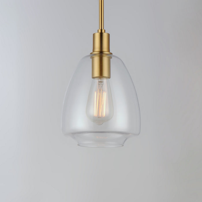 Maxim 11112CLSBR One Light Pendant, Satin Brass