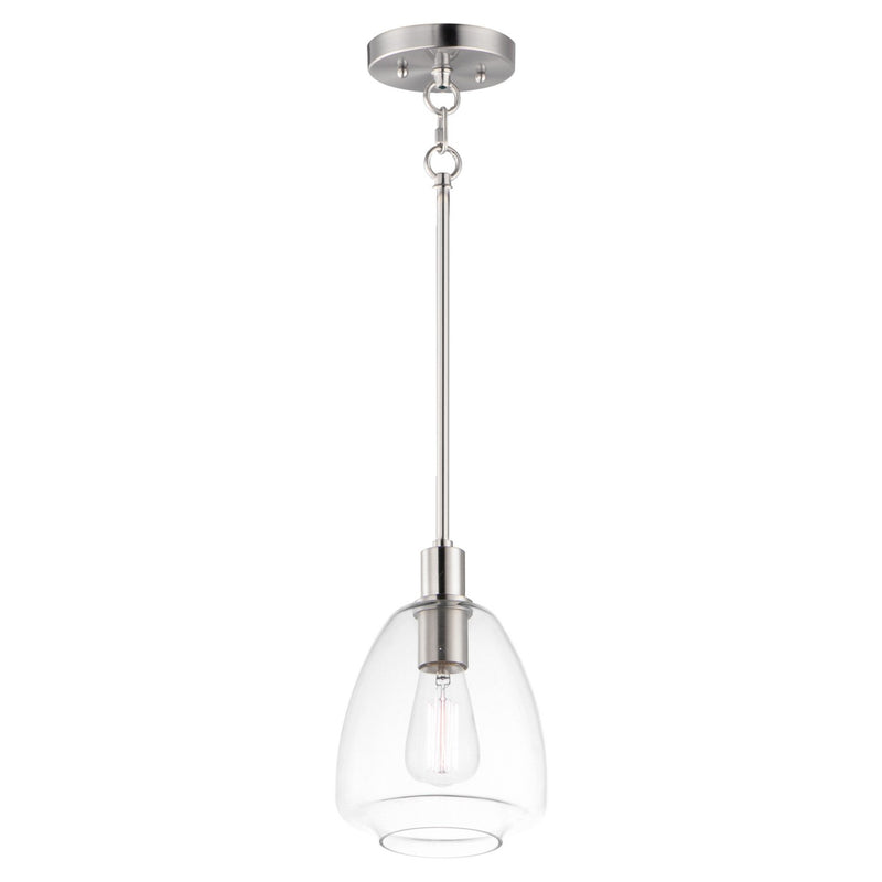 Maxim 11112CLSN One Light Pendant, Satin Nickel