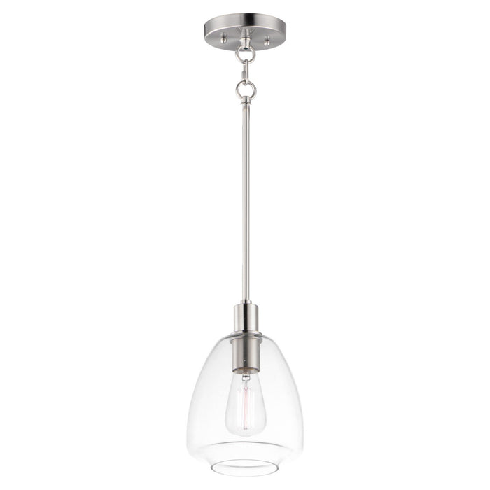 Maxim 11112CLSN One Light Pendant, Satin Nickel