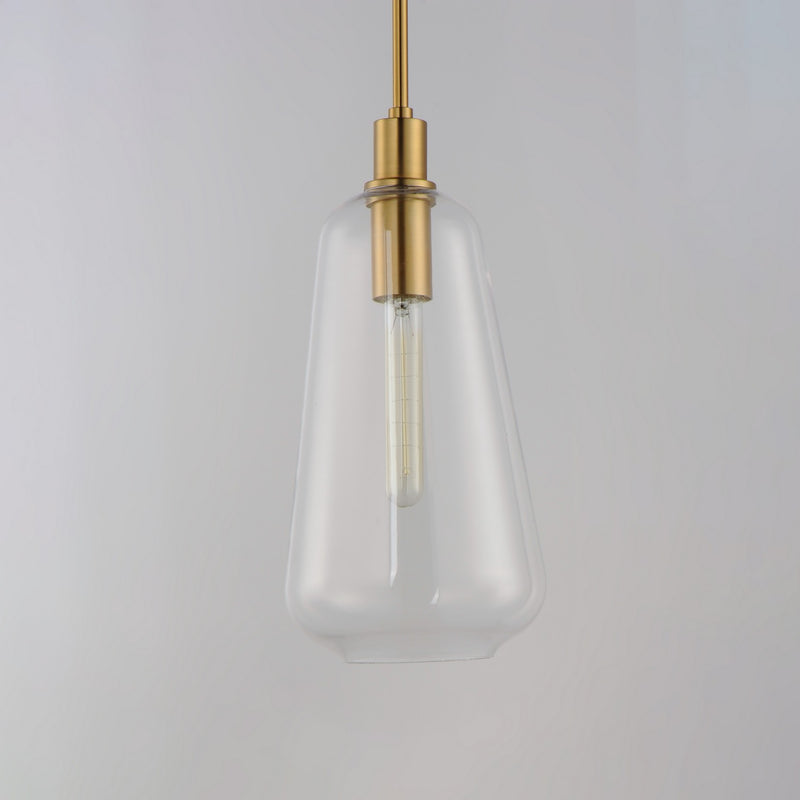 Maxim 11114CLSBR One Light Pendant, Satin Brass