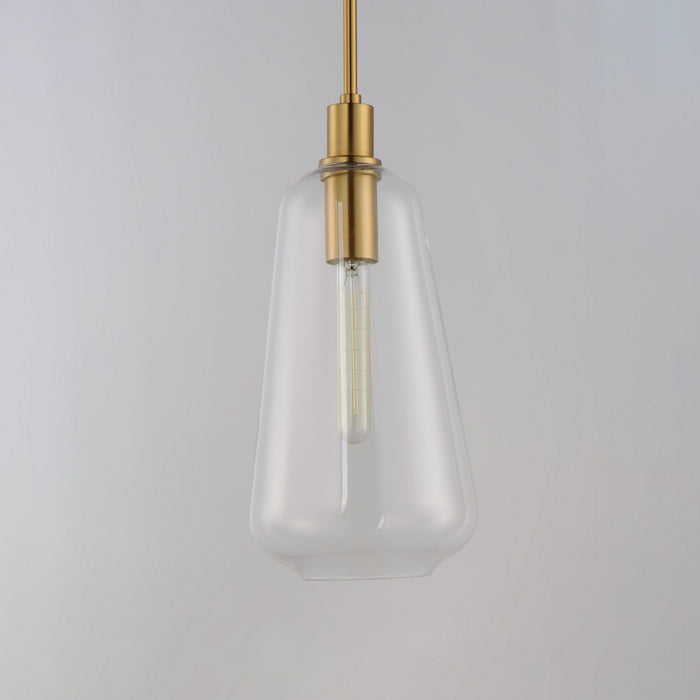 Maxim 11114CLSBR One Light Pendant, Satin Brass