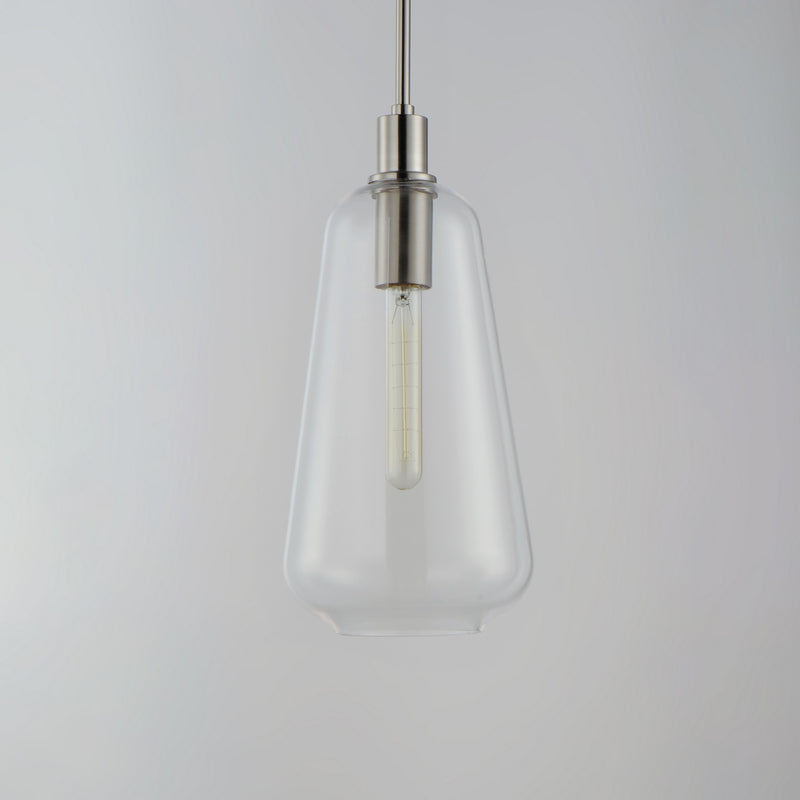 Maxim 11114CLSN One Light Pendant, Satin Nickel
