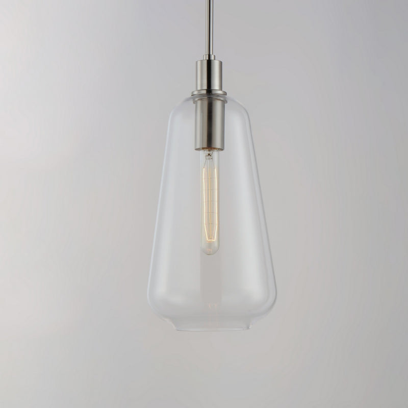 Maxim 11114CLSN One Light Pendant, Satin Nickel