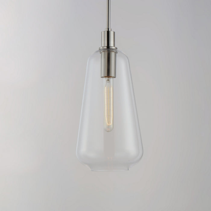 Maxim 11114CLSN One Light Pendant, Satin Nickel