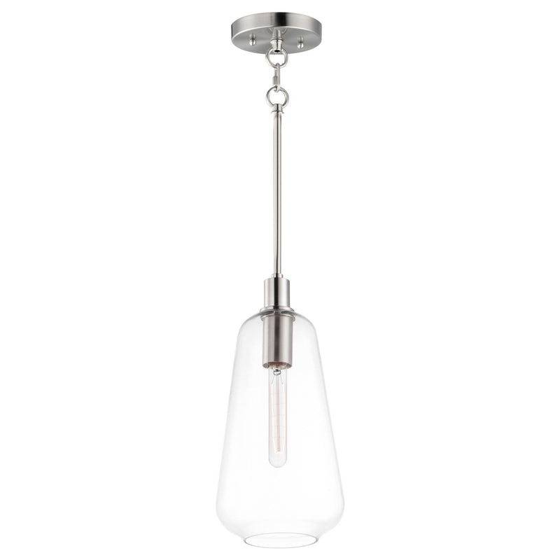 Maxim 11114CLSN One Light Pendant, Satin Nickel