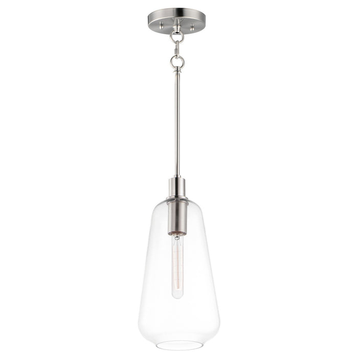 Maxim 11114CLSN One Light Pendant, Satin Nickel