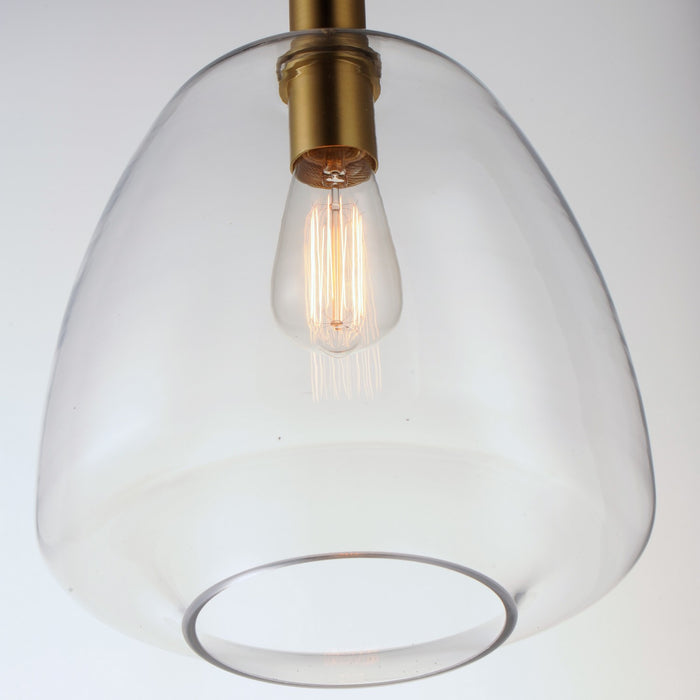 Maxim 11116CLSBR One Light Pendant, Satin Brass